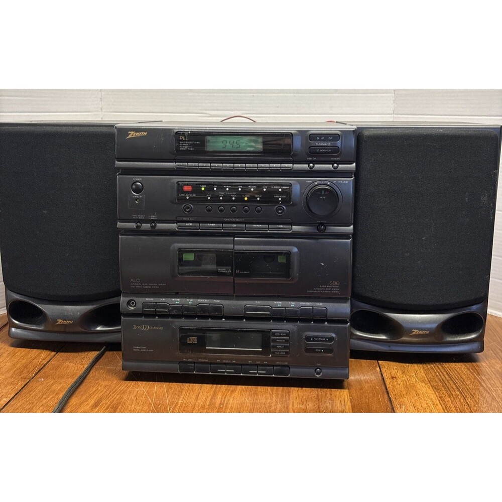 Vintage Zenith Z535B Z540B Stereo System Parts Repair CD Changer Issue